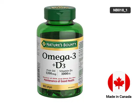 Nature’s Bounty Omega-3 + Vitamin D3 Fish Oil 1200mg 90 Softgels in Sri Lanka